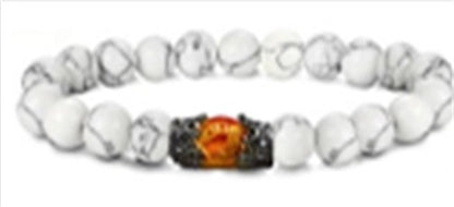 Bracelet Pierre naturelle & Perle de Feu
