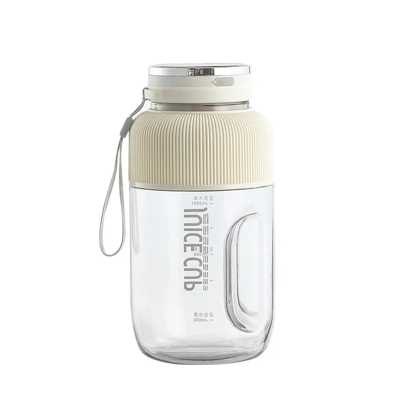   Presse-agrumes portable rechargeable à double couvercle en plastique, multifonctionnel