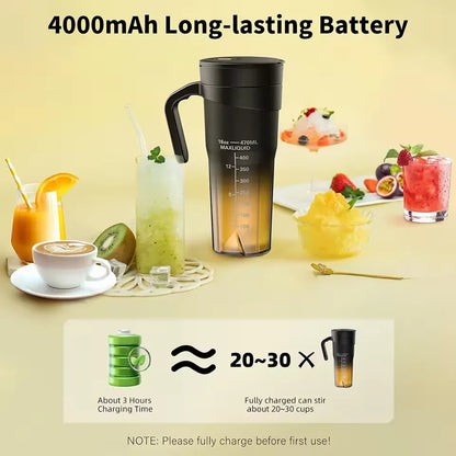 Presse-fruits Portable, 6 lames tranchantes, Rechargeable, personnel, multifonctionnel, Mini mélangeur portatif, tasse pour Shakes et Smoothies