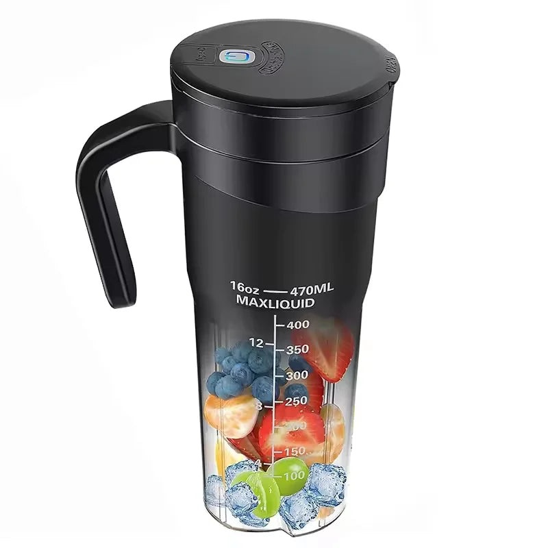 Presse-fruits Portable, 6 lames tranchantes, Rechargeable, personnel, multifonctionnel, Mini mélangeur portatif, tasse pour Shakes et Smoothies