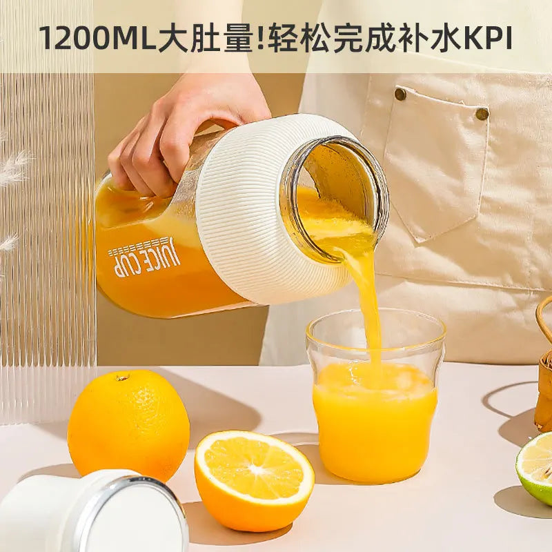   Presse-agrumes portable rechargeable à double couvercle en plastique, multifonctionnel