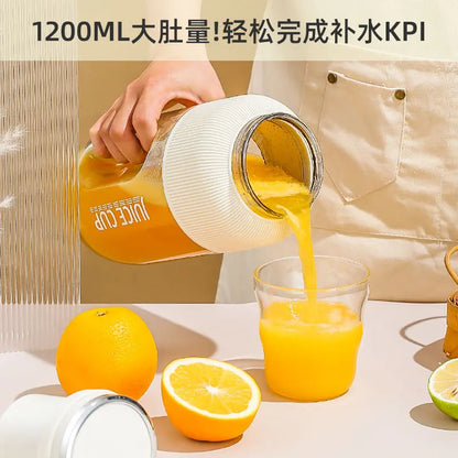   Presse-agrumes portable rechargeable à double couvercle en plastique, multifonctionnel