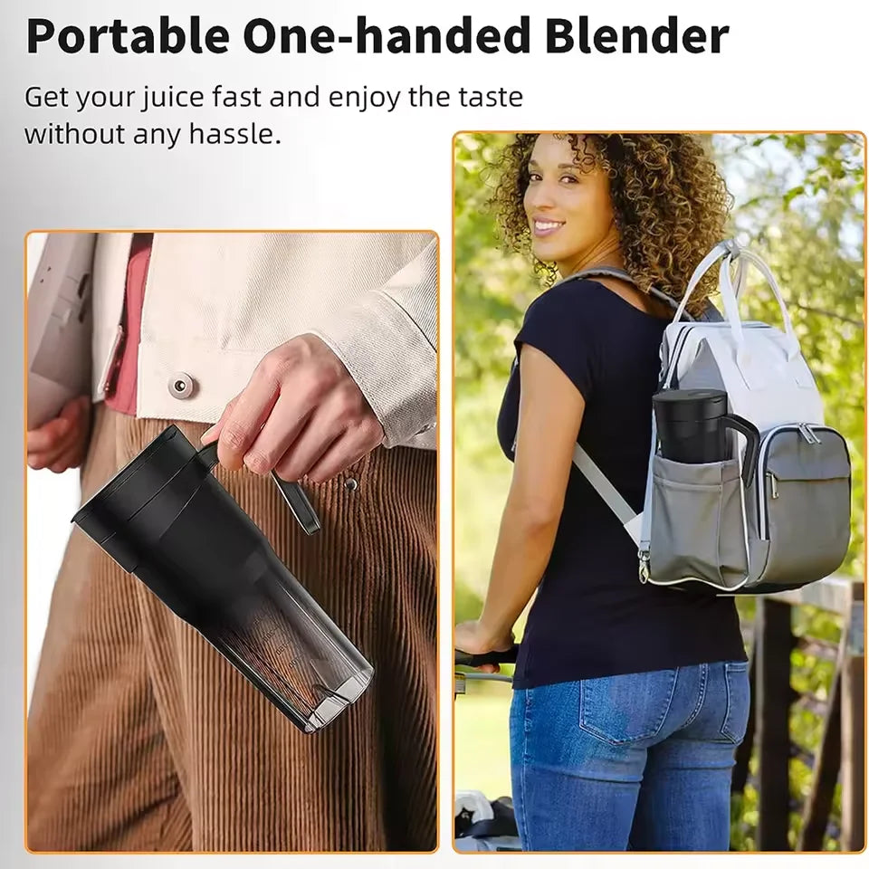 Presse-fruits Portable, 6 lames tranchantes, Rechargeable, personnel, multifonctionnel, Mini mélangeur portatif, tasse pour Shakes et Smoothies